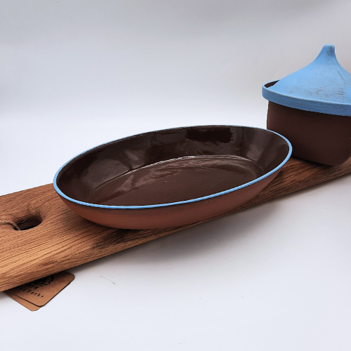 Oval Serving Dish - Blue