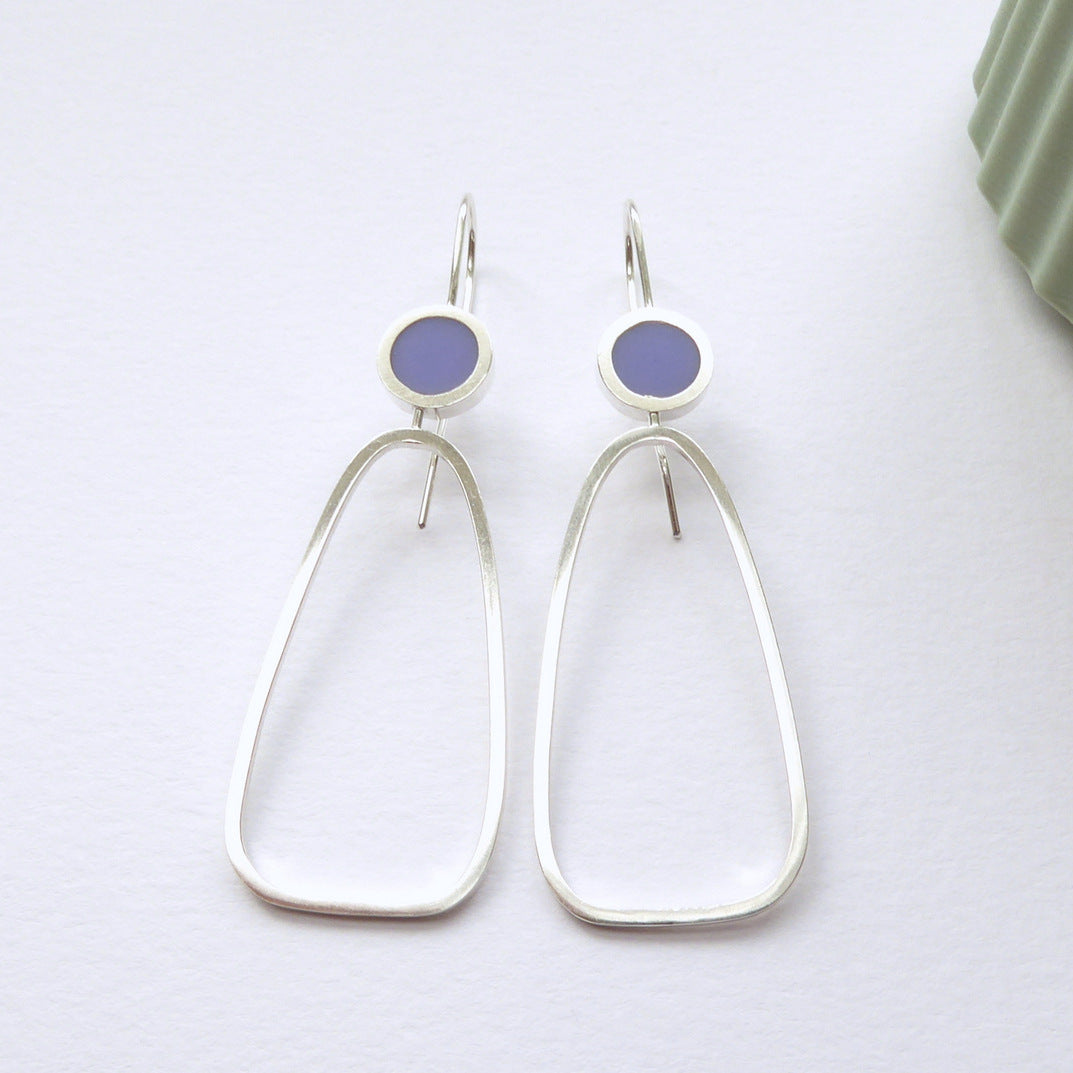 Pop Long Hoop Earrings in Lilac