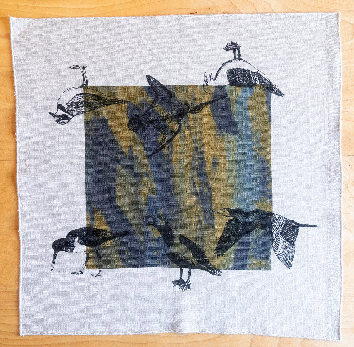Linen napkin - seabirds