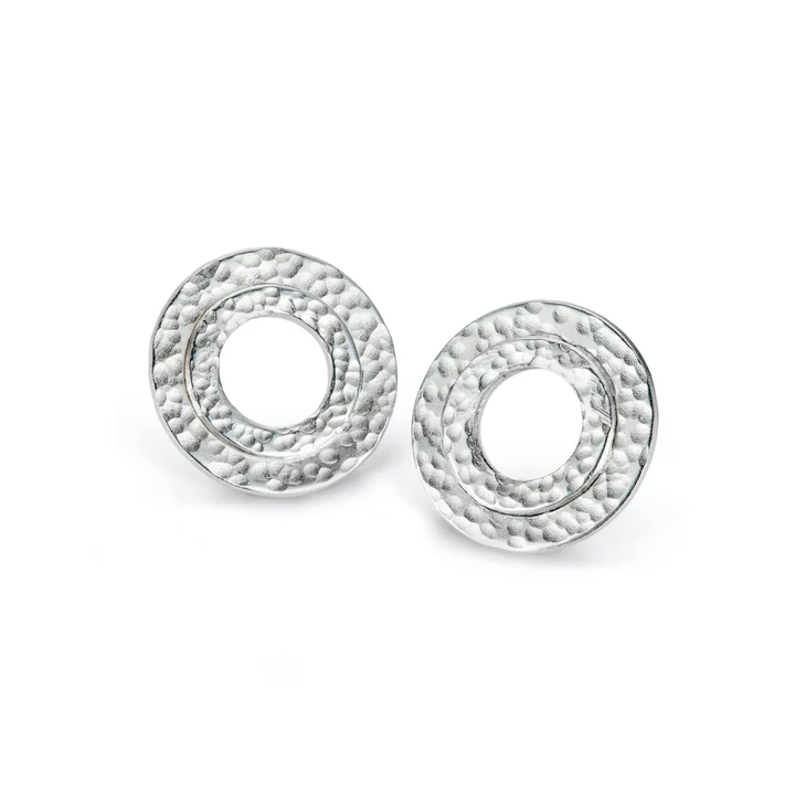 Silver inner circle studs