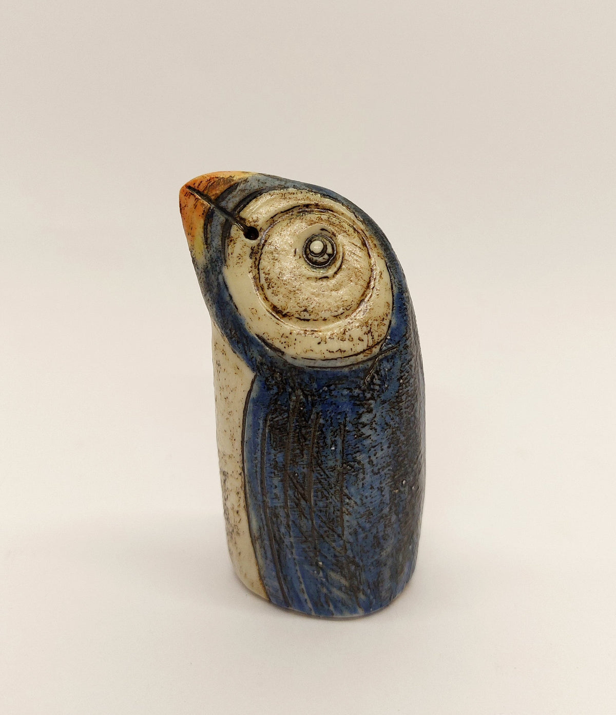 'Blue Puffin' small porcelain sculpture