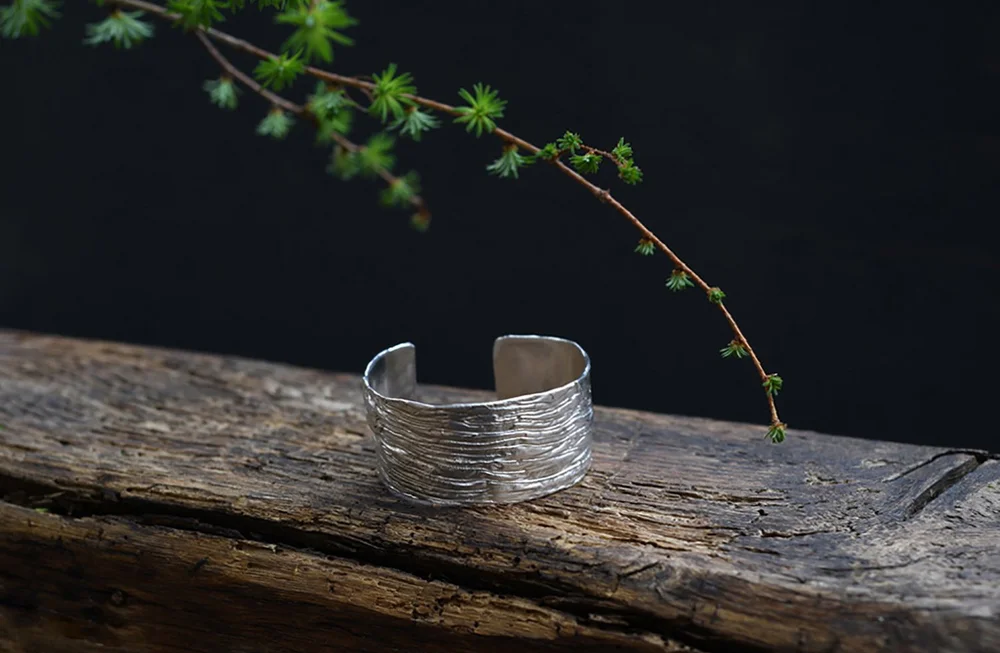 Honey fungus cuff bangle