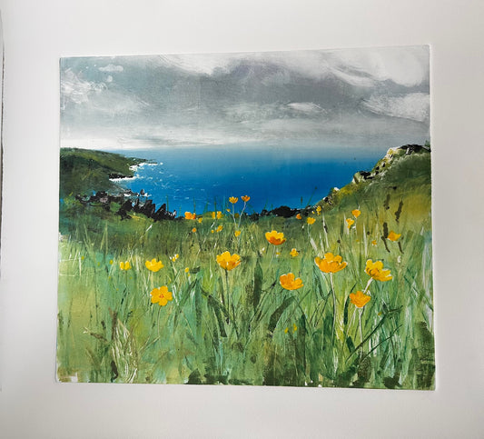 'Buttercups Above Bosigran Castle' Print