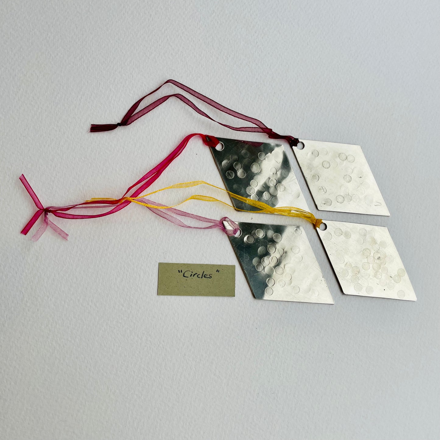 Pack of 4 Pewter Hanging Decorations