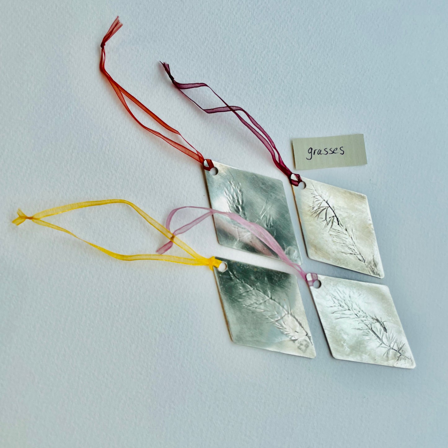 Pack of 4 Pewter Hanging Decorations