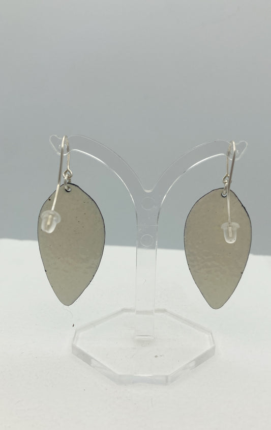 Geometric Earring Blue, Cream and Gold