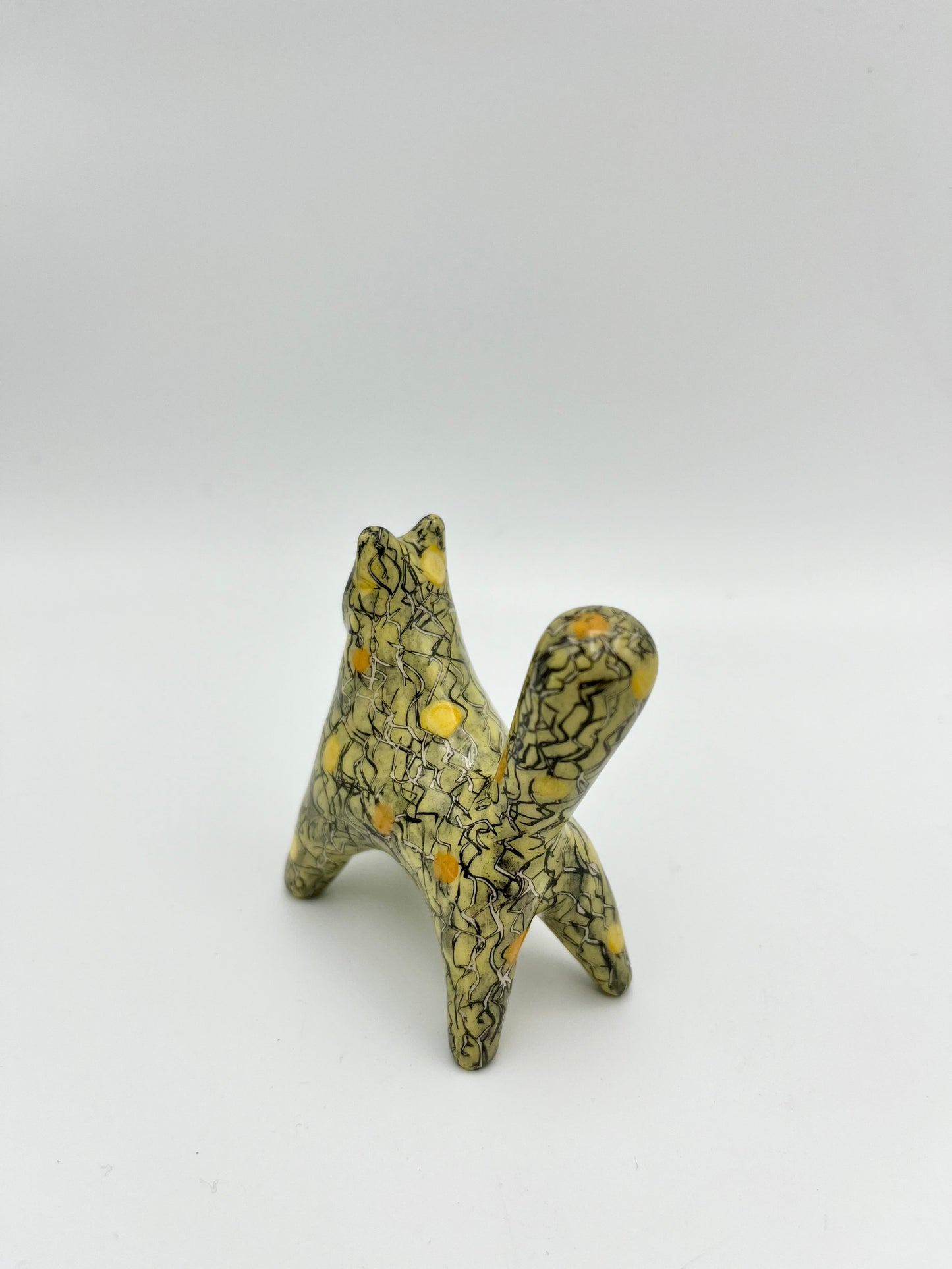 Green Ceramic Cat