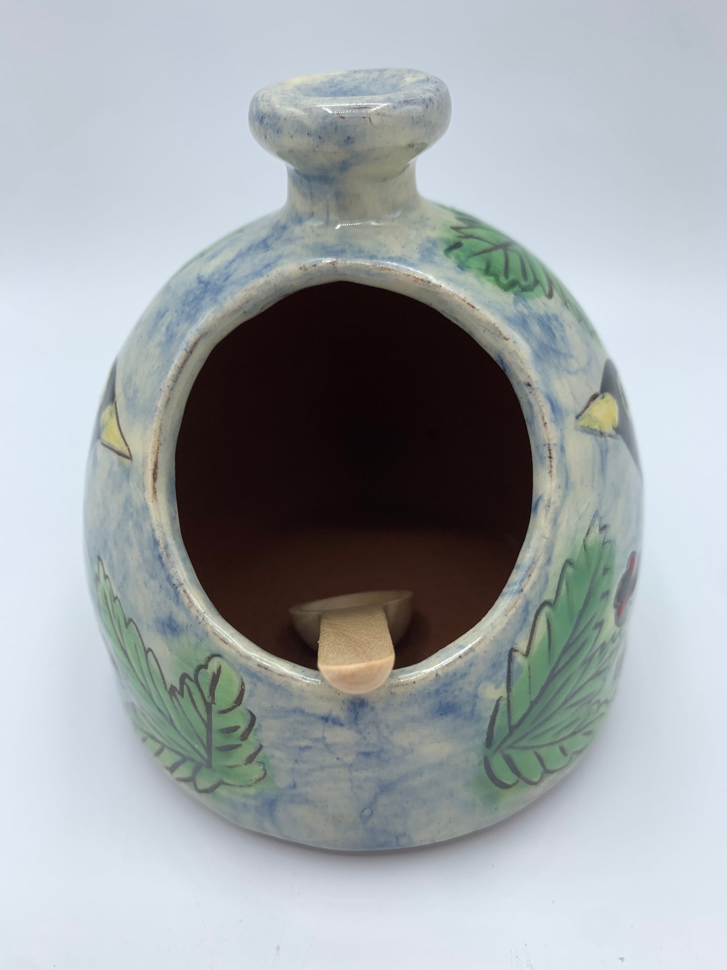 Blackbird Salt pig with Wooden Spoon