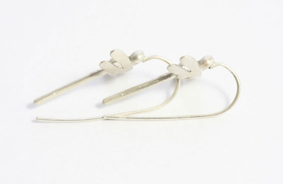 Silver mini dragonfly earrings