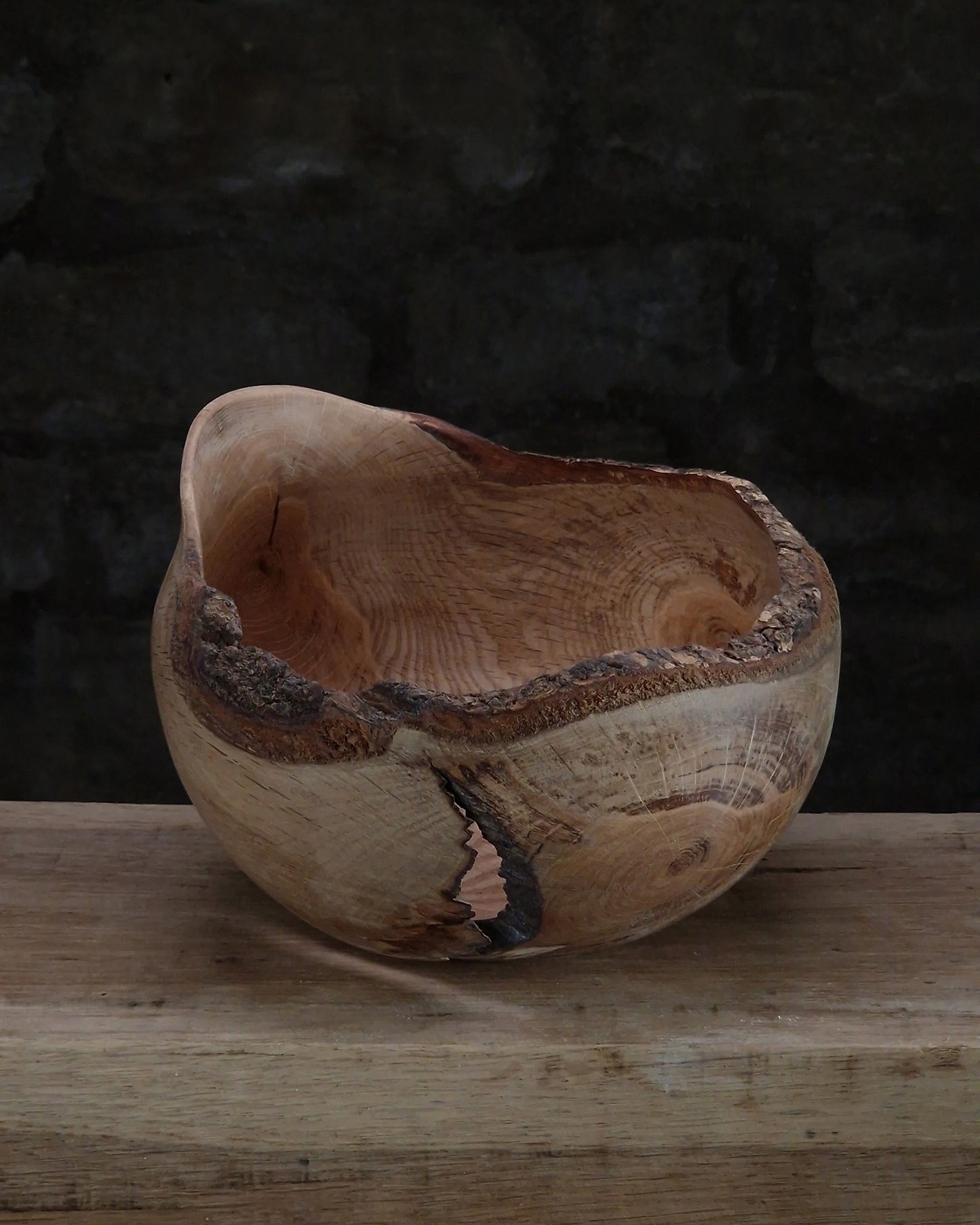 Natural Form Oak Bowl