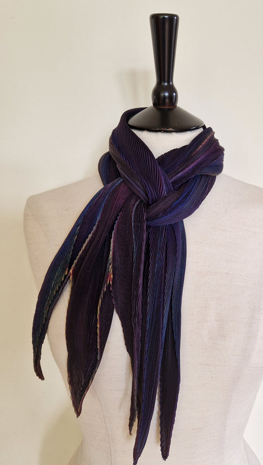 Classic Arashi Pleated Silk Scarf