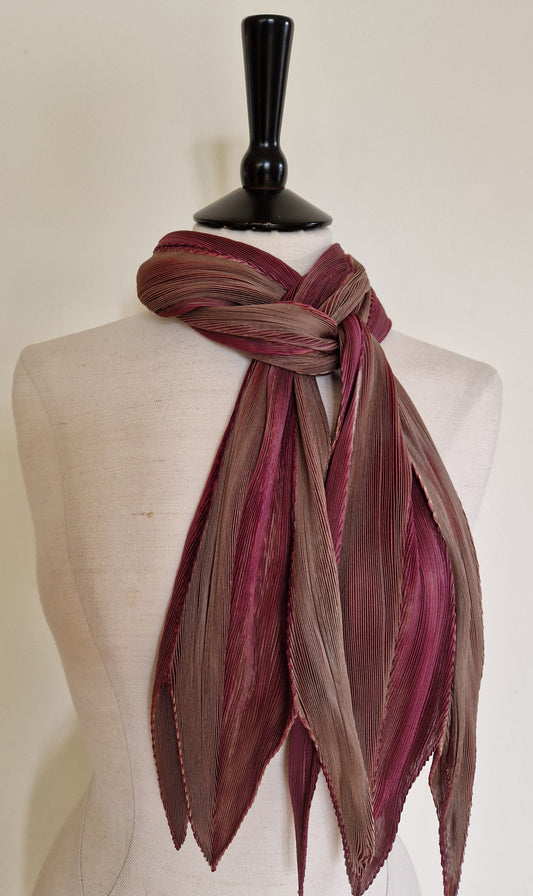 Classic Arashi Pleated Silk Scarf
