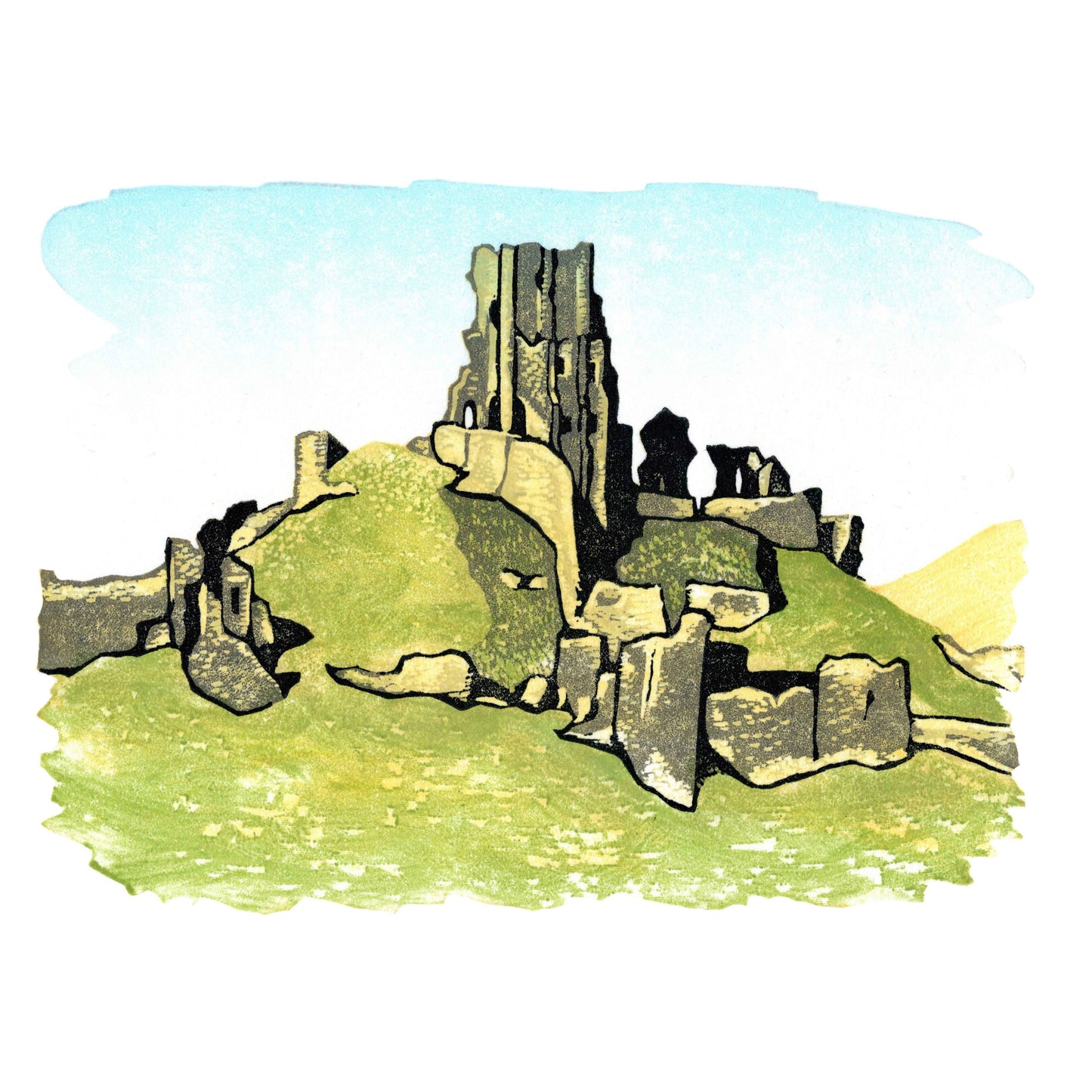 Spring Light, Corfe Unframed 4/10