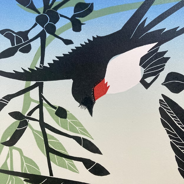 Swallows and Wisteria