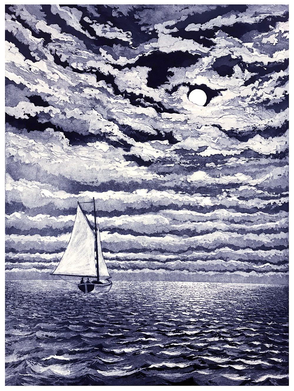 'Towards the Moon' unframed print