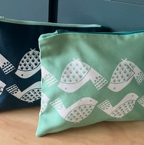 Zip Pouch - Bird Print