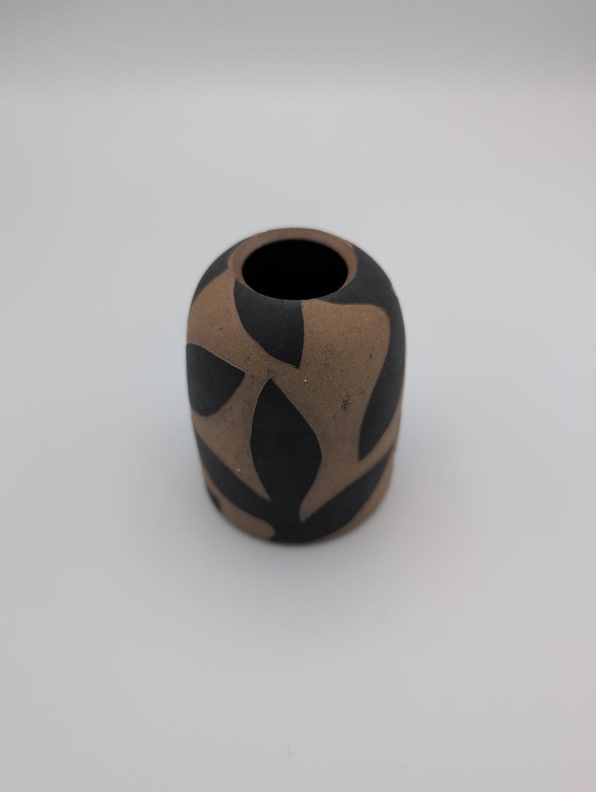 Leaf Sgraffito Vase