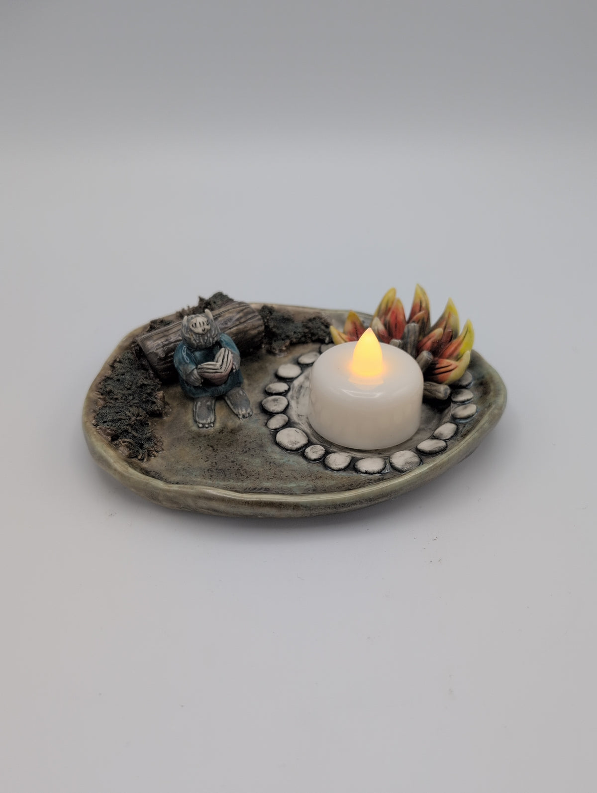 Monsters Go Camping Tealight Holder/Trinket Dish