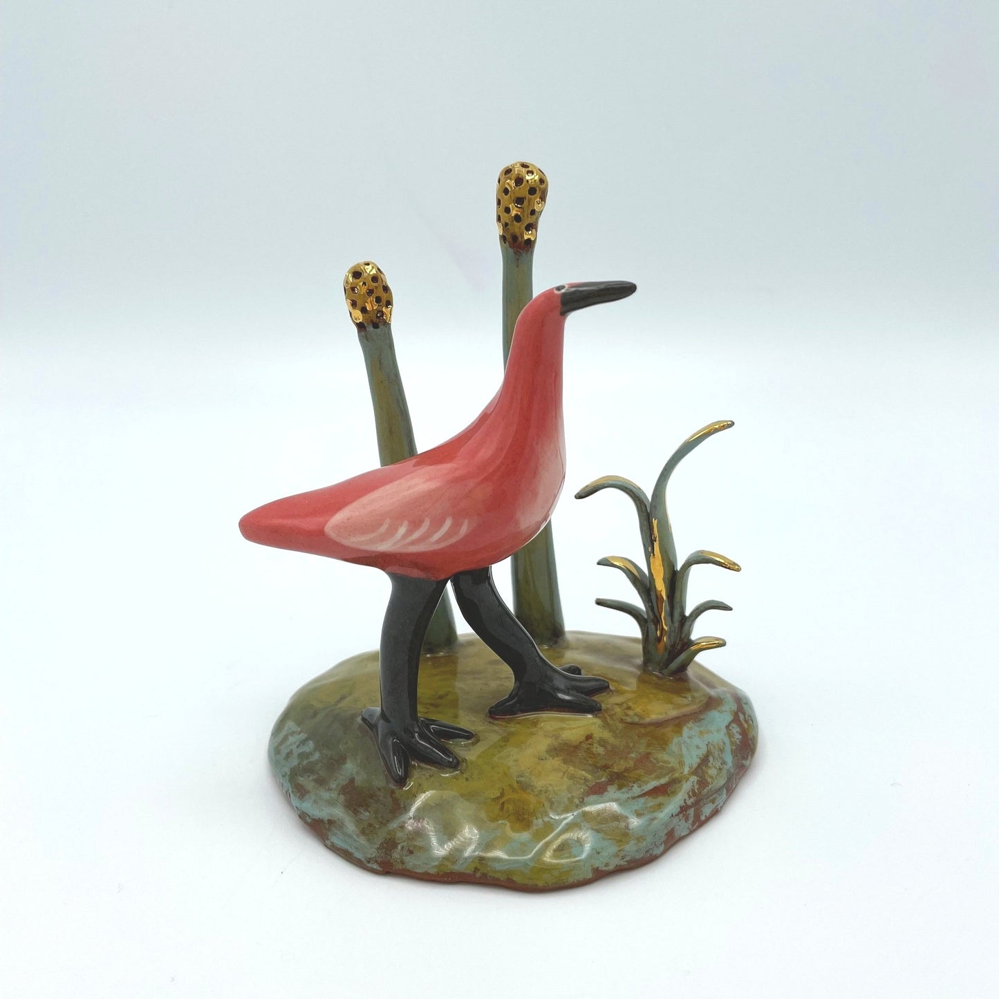 Red Wader - Ceramic Sculpture