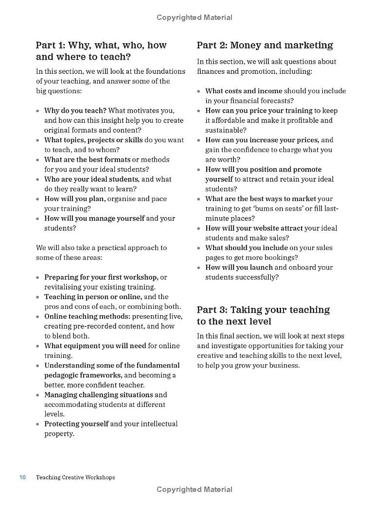 Teaching Creative Workshops