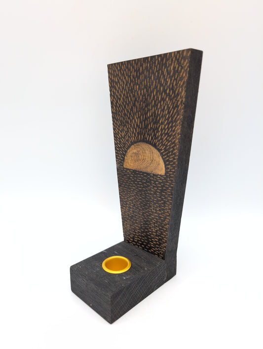 Oak candle holder sunrise / sunset