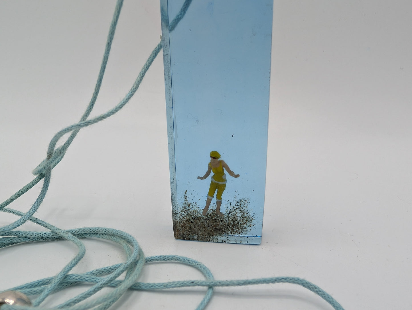 1900's Bather Necklace with Blue Cord
