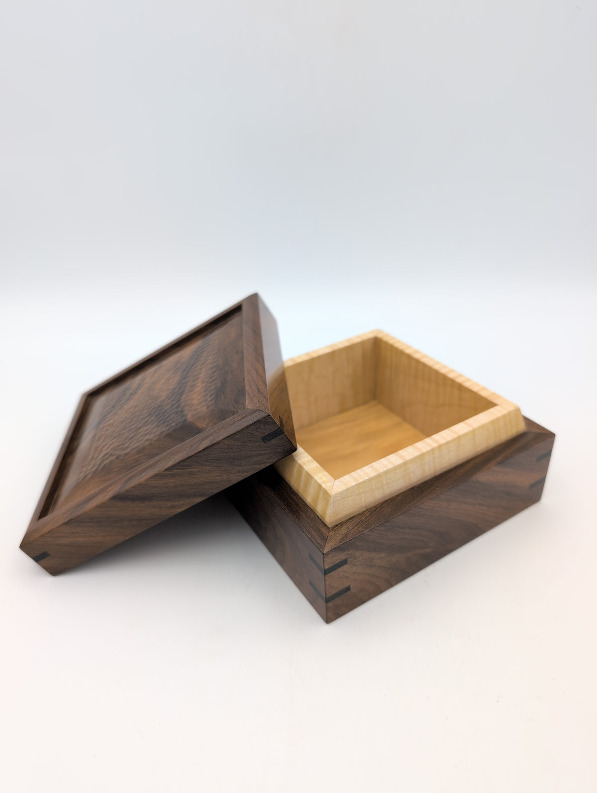 English walnut trinket box
