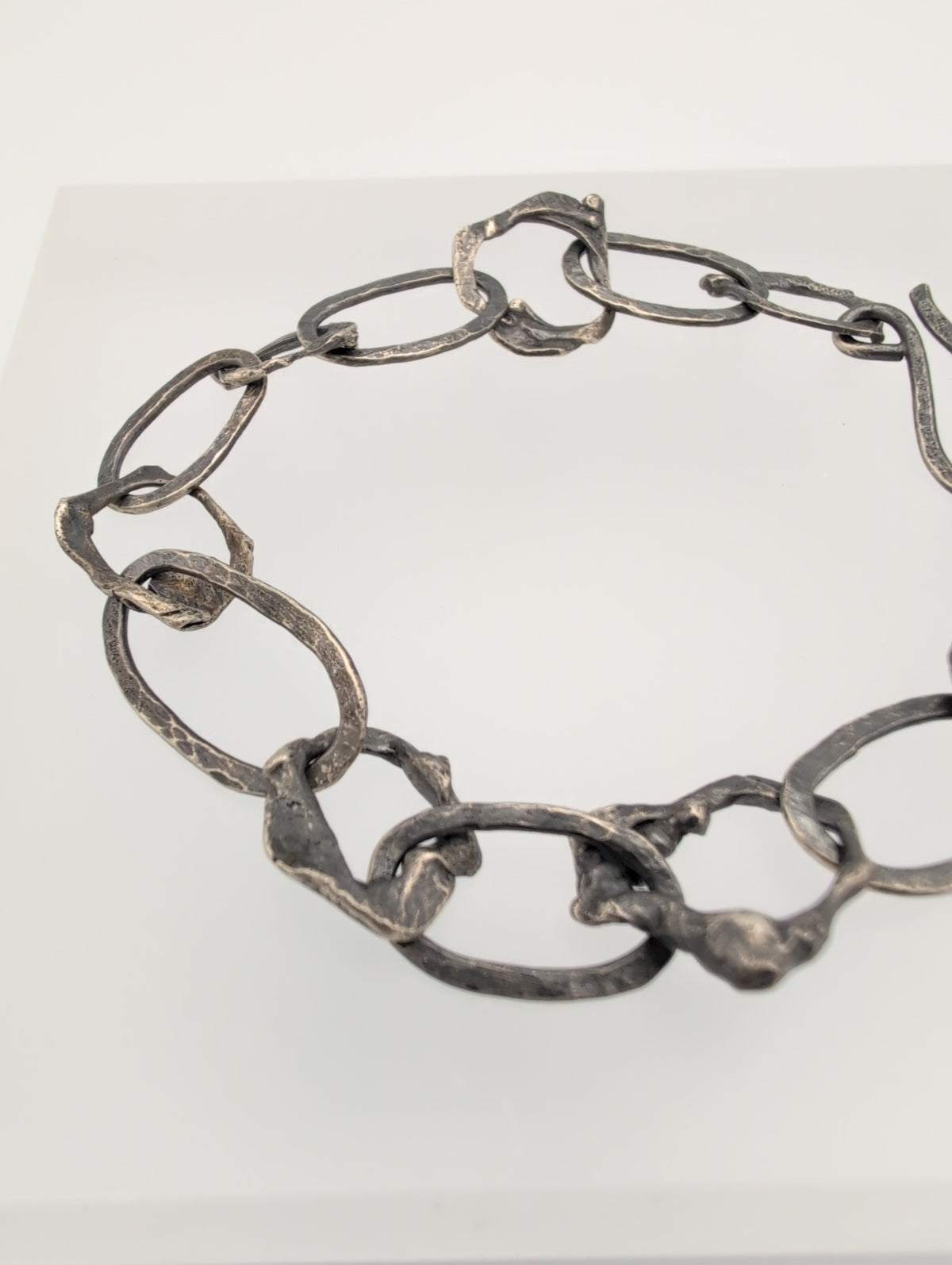 Zero-waste silver chain bracelet