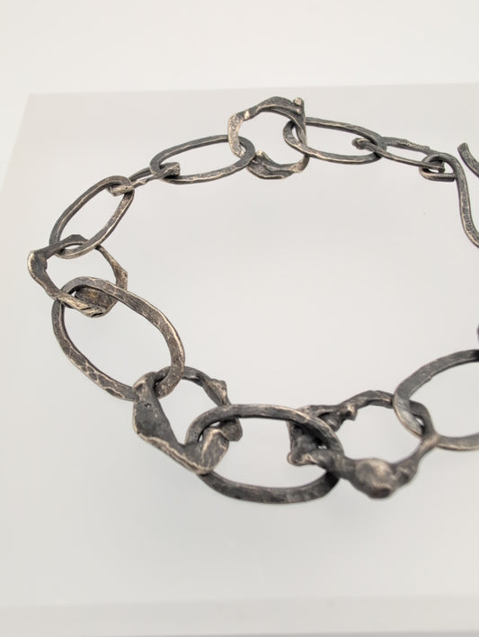 Zero-waste silver chain bracelet