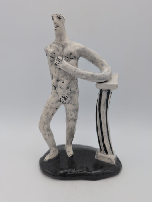 "Classical Man" small ceramic sculpture