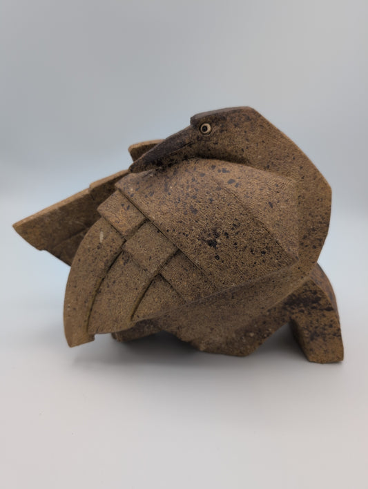 'Ruffled' stoneware sculpture