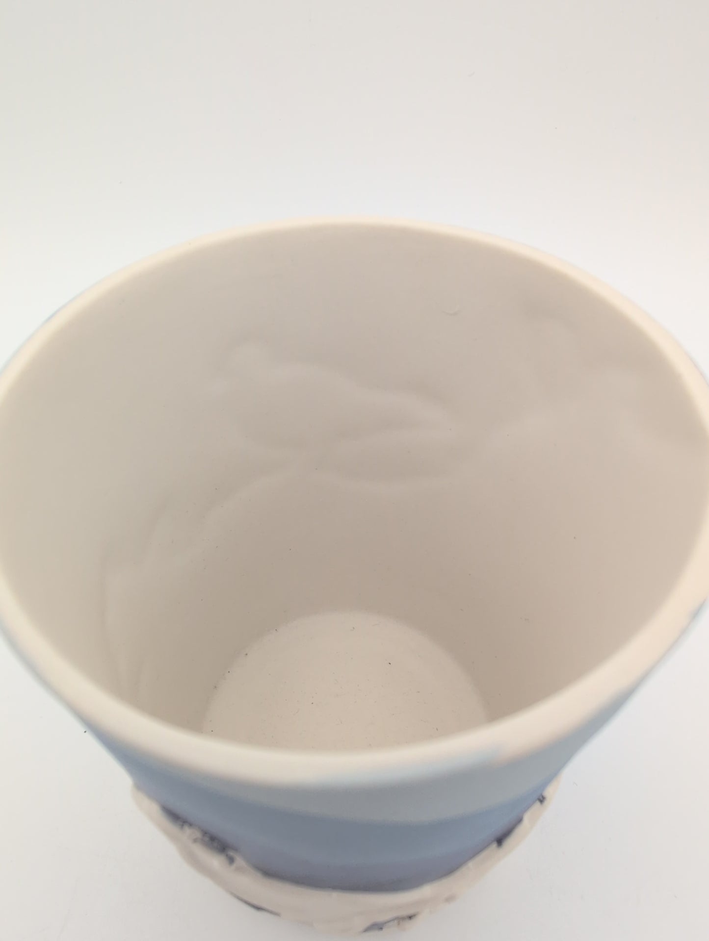 Porcelain beaker blues bird
