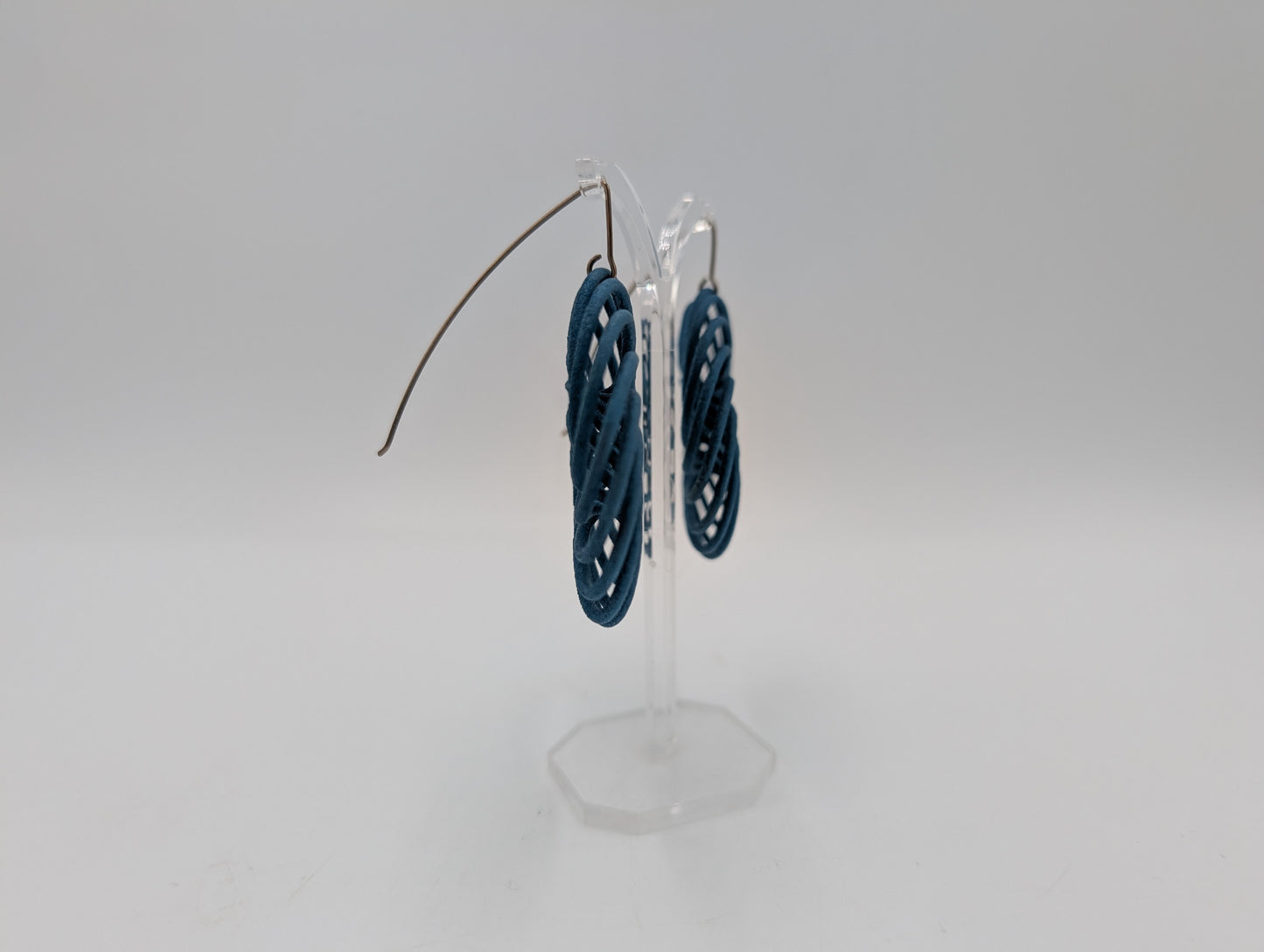 Dark Teal Vortex Earrings