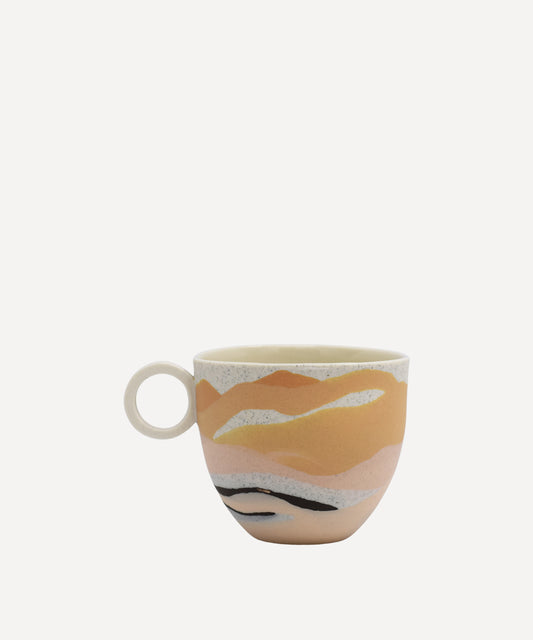 Dreamlands - Desert - Ceramic espresso cup with ring handle.