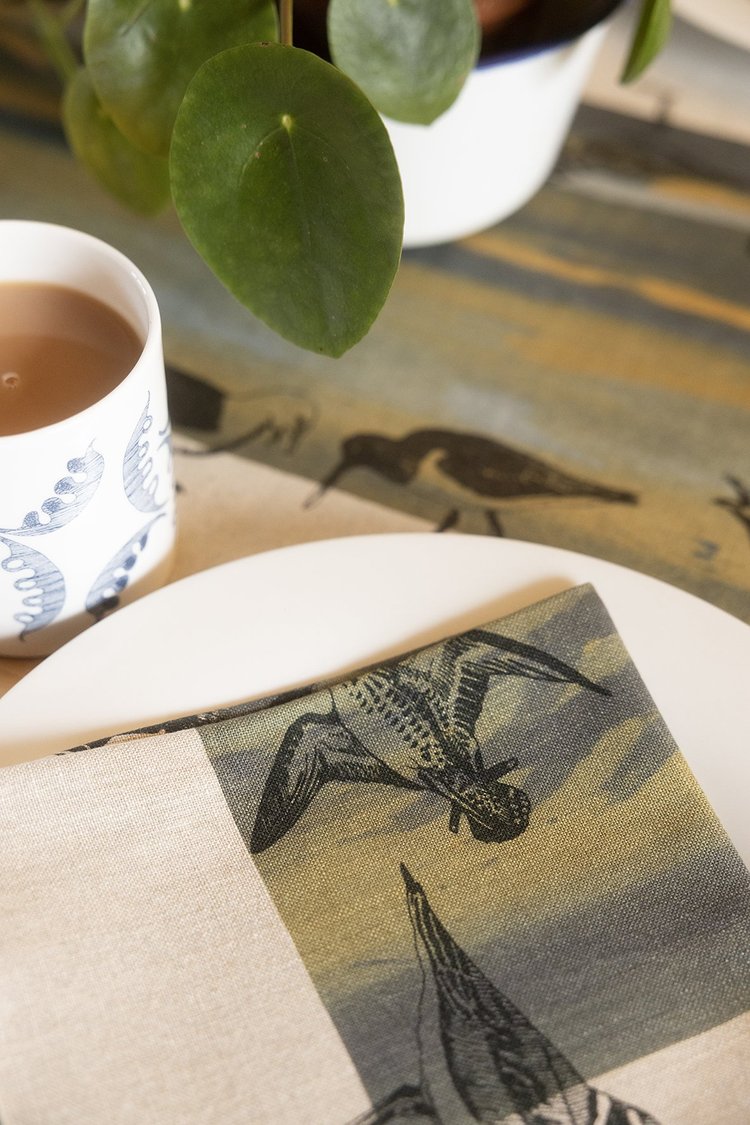 Linen napkin - seabirds