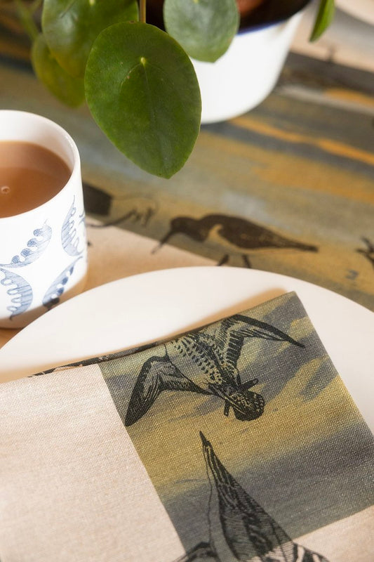 Linen napkin - seabirds
