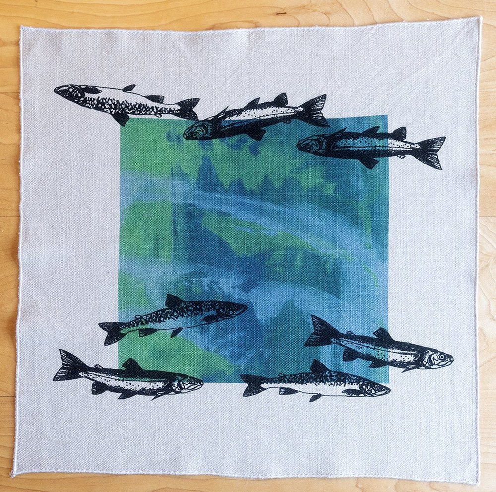 Linen napkin - fish