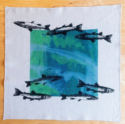 Linen napkin - fish