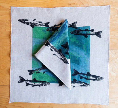 Linen napkin - fish