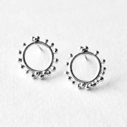 Silver pollen studs - small