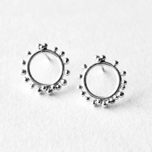 Silver pollen studs - small