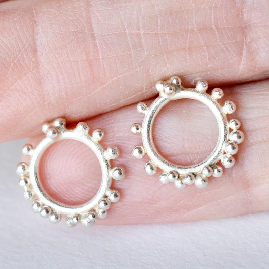 Silver pollen studs - small