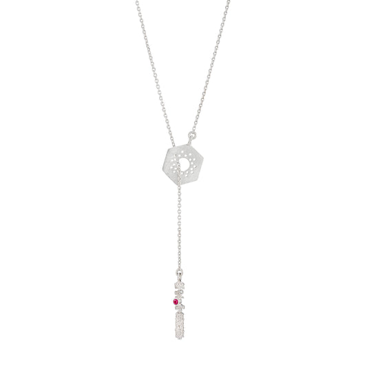 "Catkin In Flower Pendant" - Pink Tourmaline and diamond catkin pendant