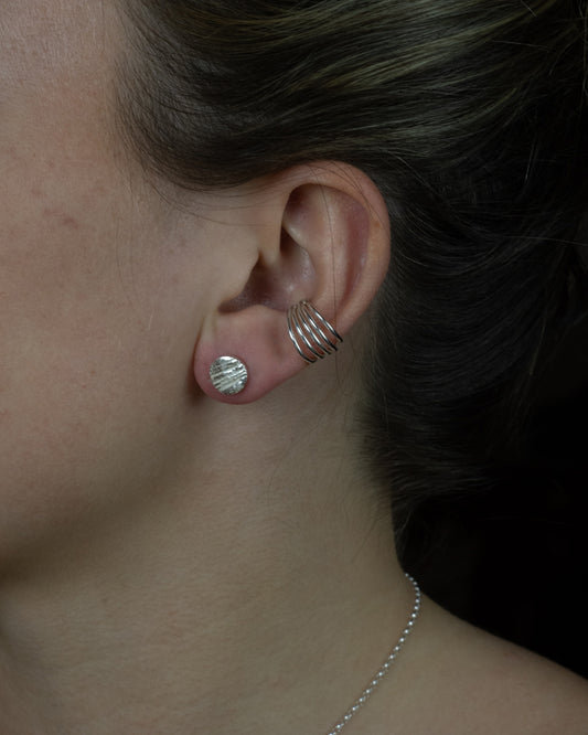 Rhizo silver ear cuff