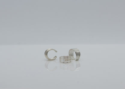 Rhizo silver ear cuff