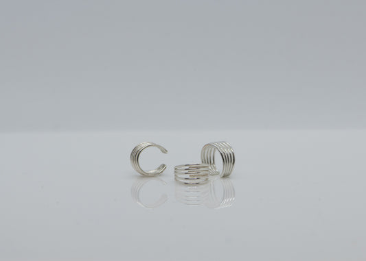 Rhizo silver ear cuff