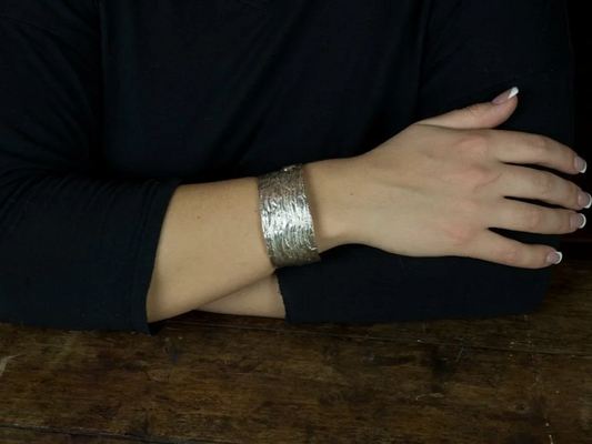 Honey fungus cuff bangle