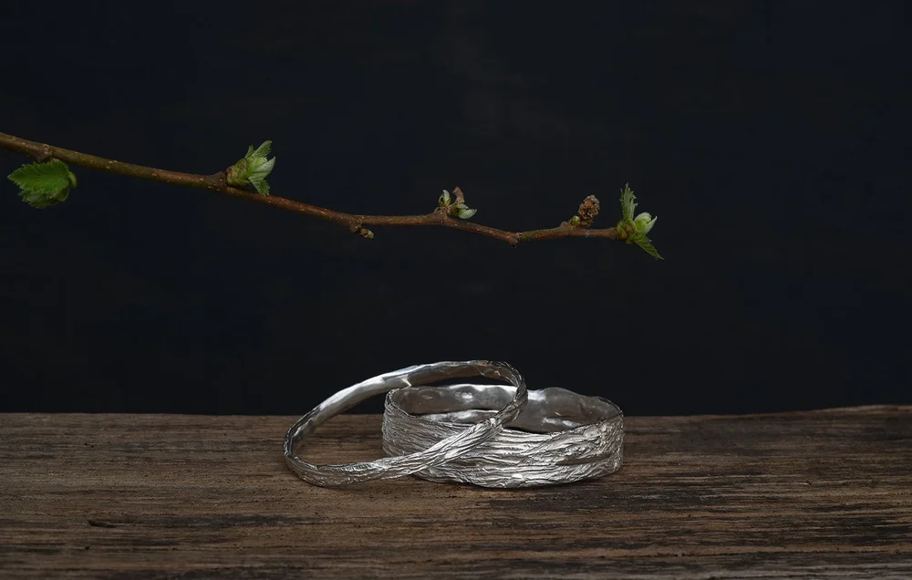 Honey fungus thin bangle