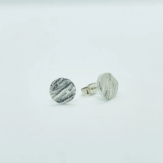 Medium round honey fungus stud earrings