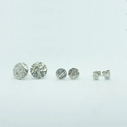 Medium round honey fungus stud earrings